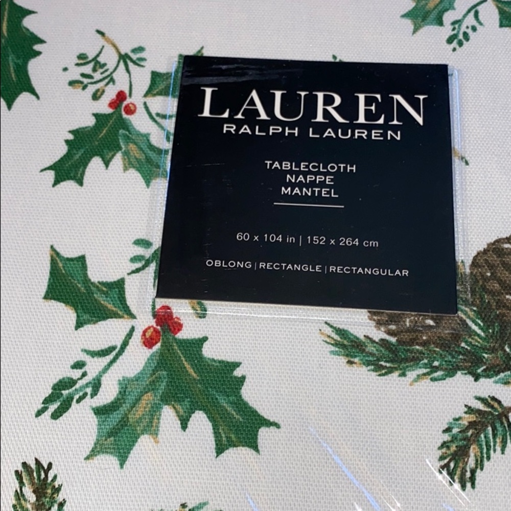 NEW Ralph Lauren Rectangle Cloth Table Cloth - Picture 2 of 3